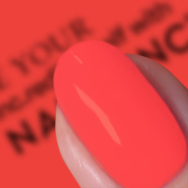 Nails.INC Coral Street neon nail polish 14ml, imported from the UK