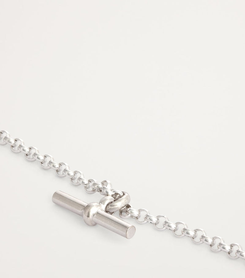 Tilly Sveaas sterling silver T-bar belcher chain bracelet, UK version