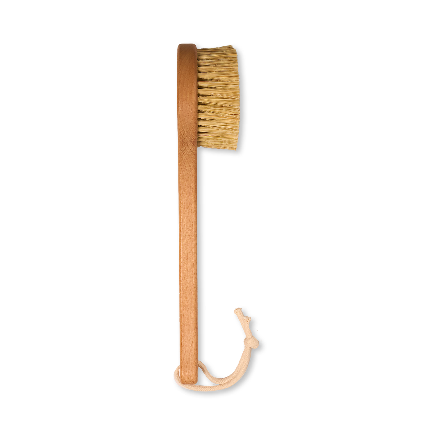 Dry body brush with cactus bristles and long handle - British product
