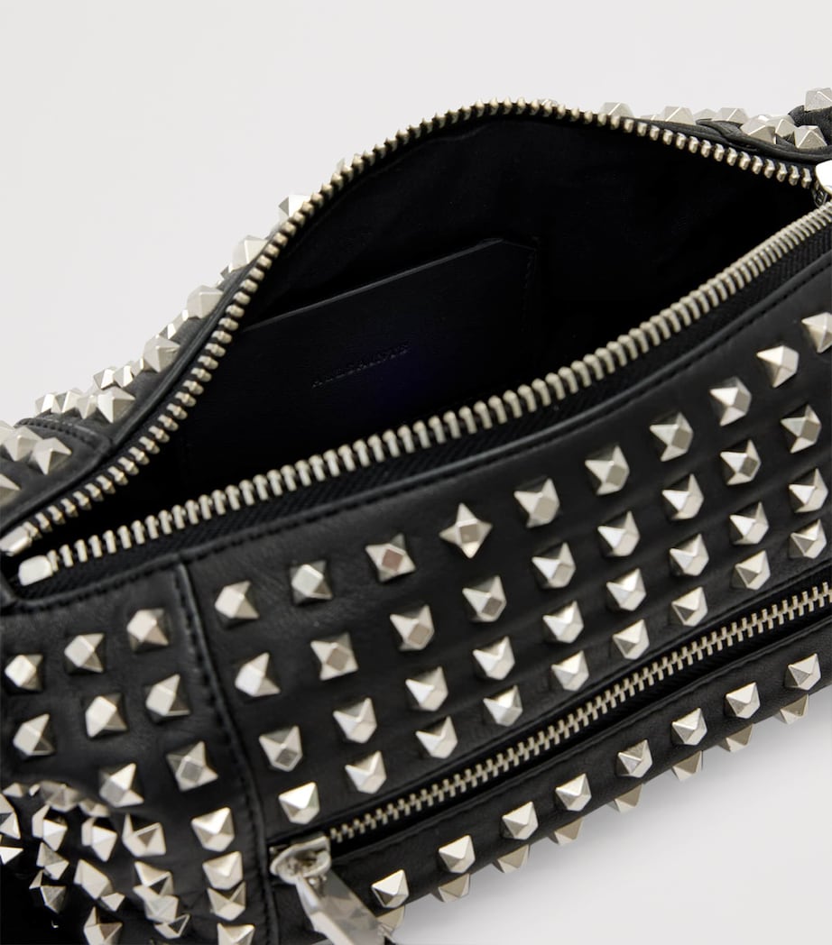 AllSaints lambskin embellished Vega shoulder bag, imported from the UK