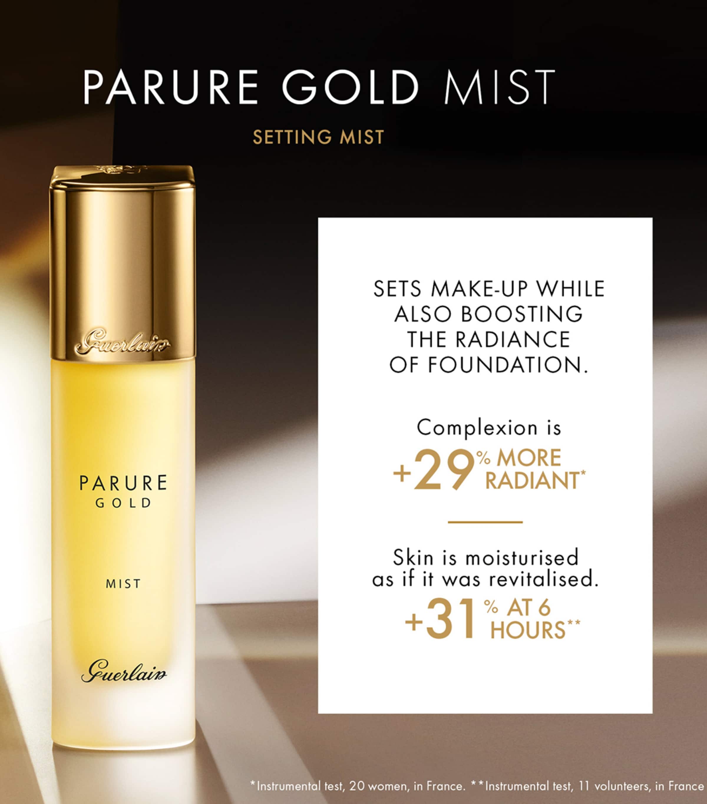Guerlain Parure Gold setting mist 30ml - British product