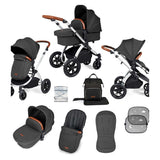 Ickle Bubba Stomp Luxe 2in1 Pushchair Silver/Charcoal Grey/Tan/ Pack Size 1 GOODS Boots   