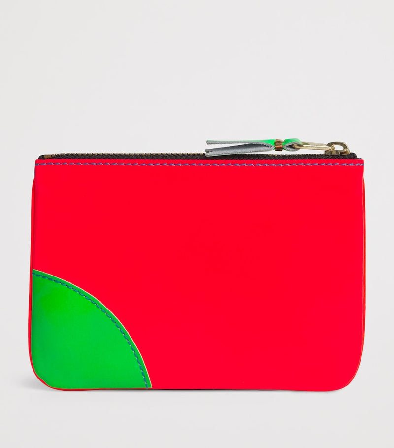 Comme des Garçons Super Fluo small leather pouch - British product