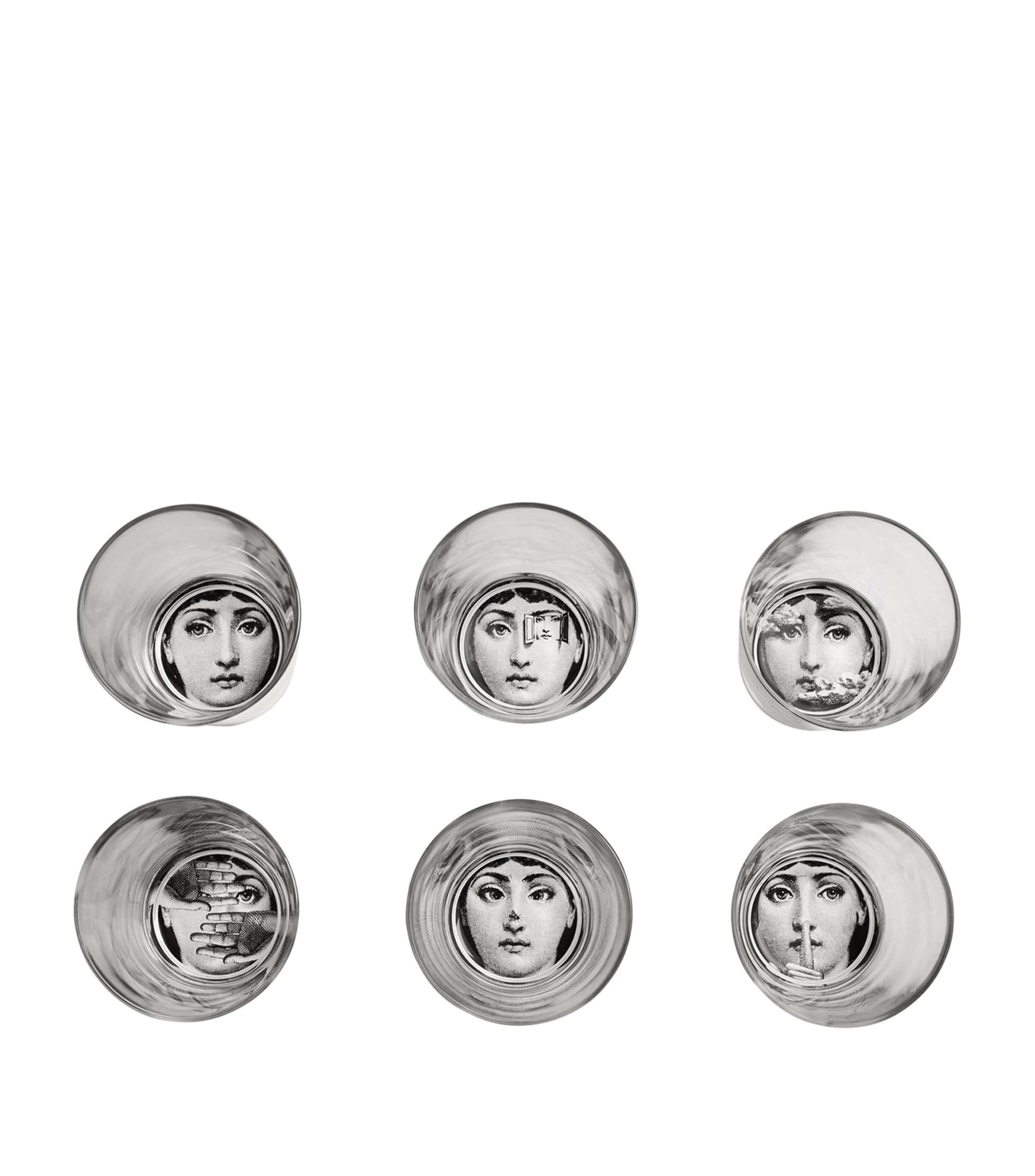 Fornasetti Tema e Variazioni glasses set of 6 - British product