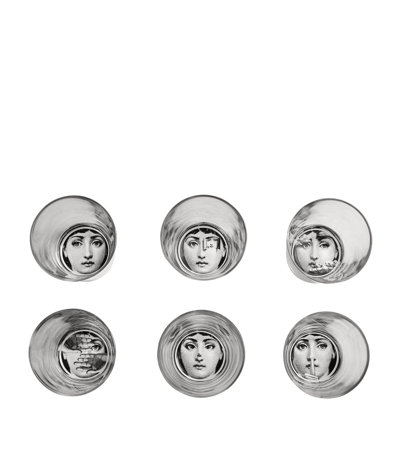 Fornasetti Tema e Variazioni glasses set of 6 - British product