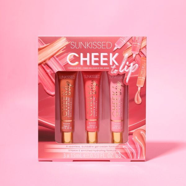 Sunkissed Cheek to Lip Tint Trio Gift Set 15ml (British brand)