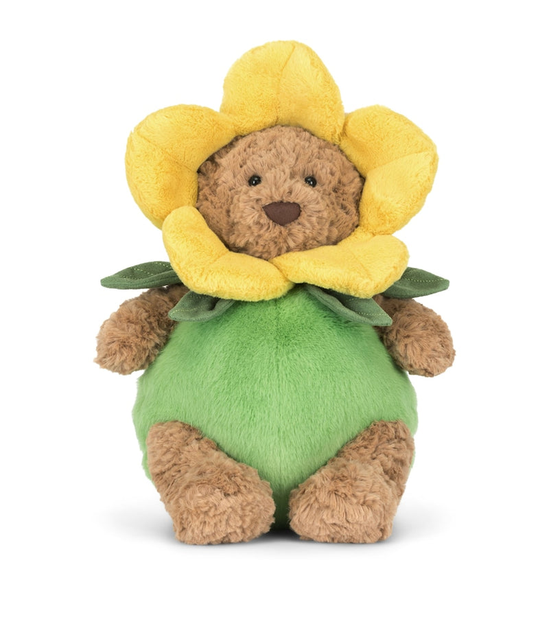 Jellycat Bartholomew Daffodil Outfit Bear soft toy 26cm, UK version