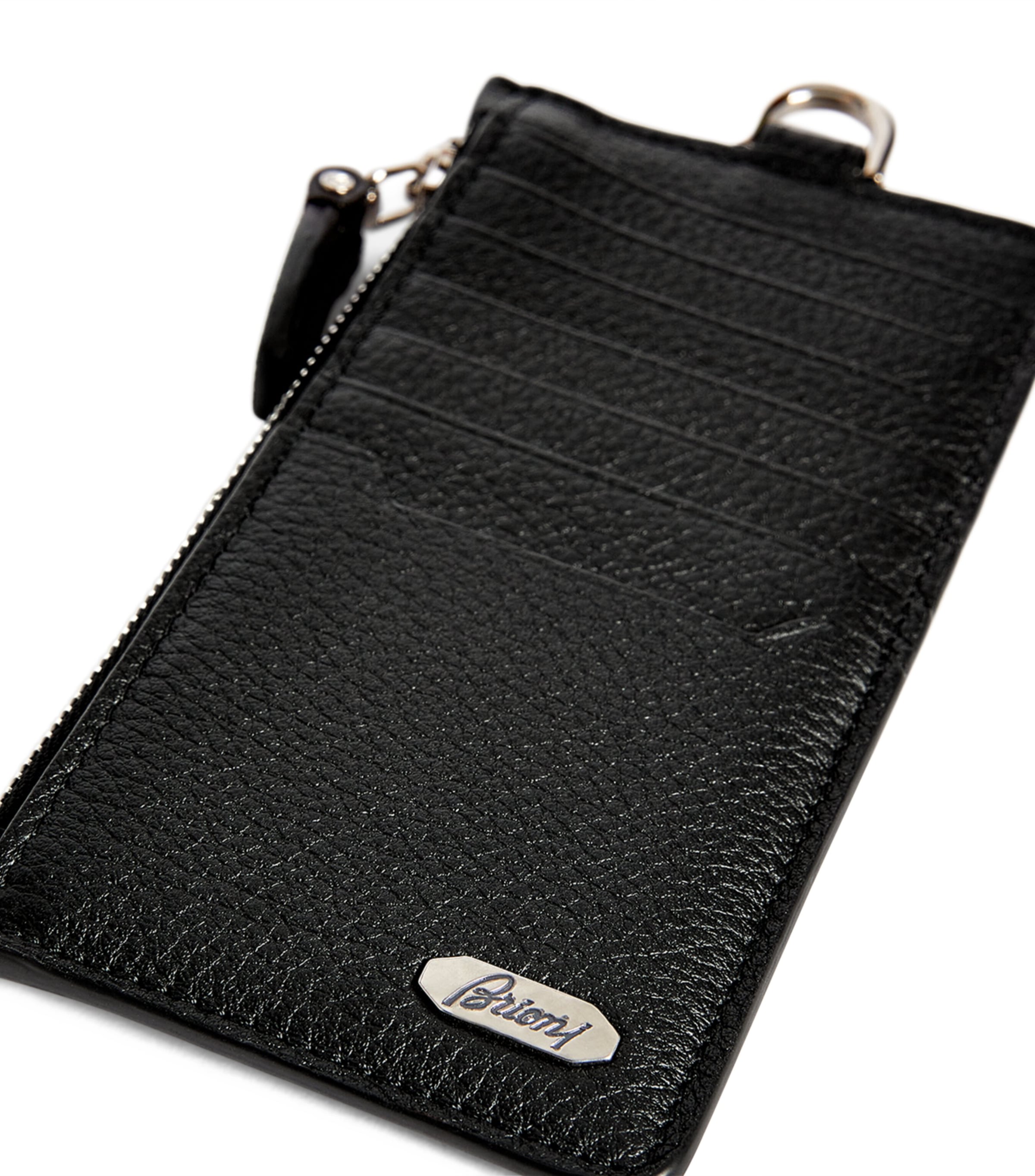 Brioni leather card holder with coin purse (British brand)