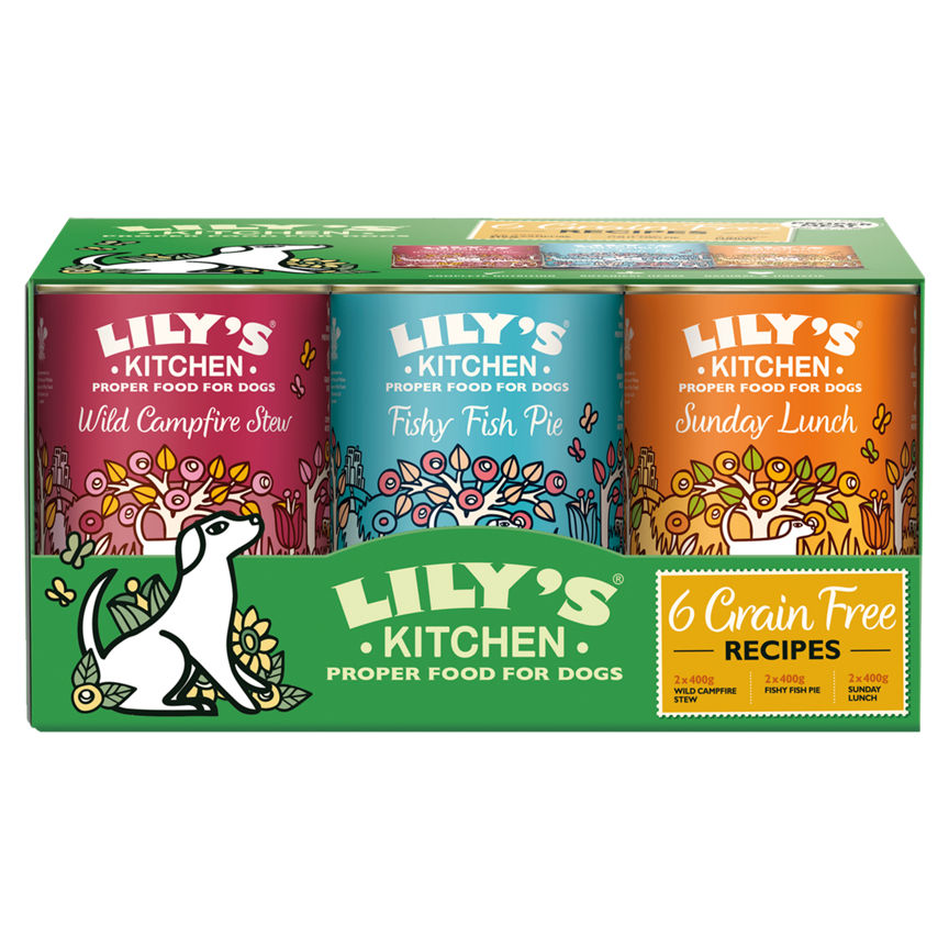 Lily's Kitchen Grain Free Multipack Adult Wet Dog Food 6x