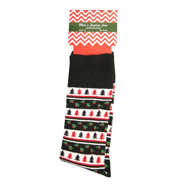 Festive Fun Mens Novelty Socks (UK 6-11 (EUR 39-45)) GOODS Superdrug Fairisle  