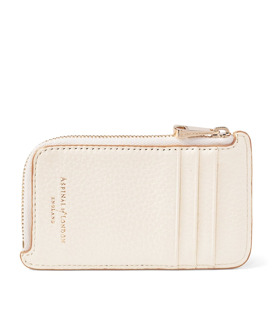 Aspinal of London leather zipped coin and card holder, imported from the UK