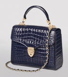 Aspinal of London Midi Mayfair top-handle bag Italian leather, imported from the UK