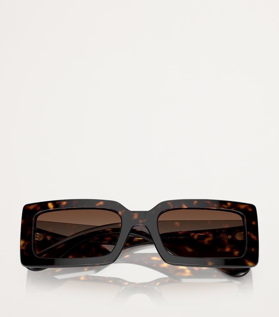 Dolce&Gabbana acetate rectangle sunglasses dark grey lenses, UK version