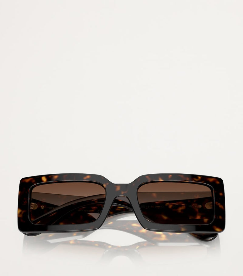 Dolce&Gabbana acetate rectangle sunglasses dark grey lenses, UK version