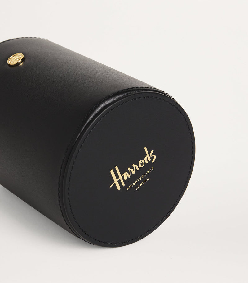 Harrods leather pen pot, UK version