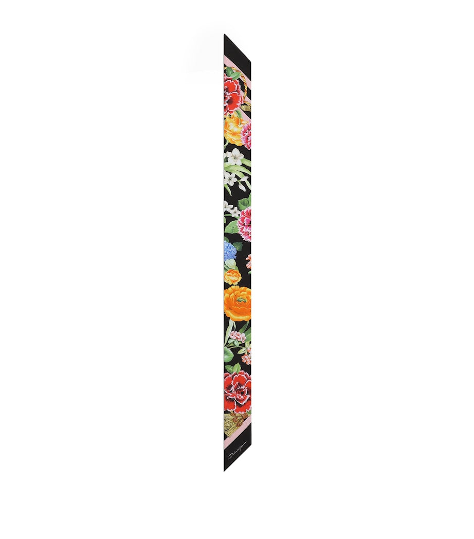 Dolce&Gabbana silk floral twilly 6cm x 100cm, imported from the UK