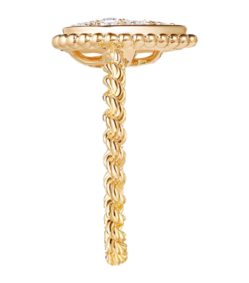 Boucheron Serpent Bohème 18kt gold diamond ring, imported from the UK