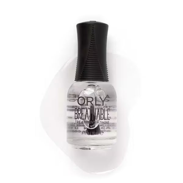 Orly Breathable Treatment + Shine nail polish bottle, imported from the UK