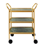 Kaymet Green Marble Three-Tiered Trolley, UK version