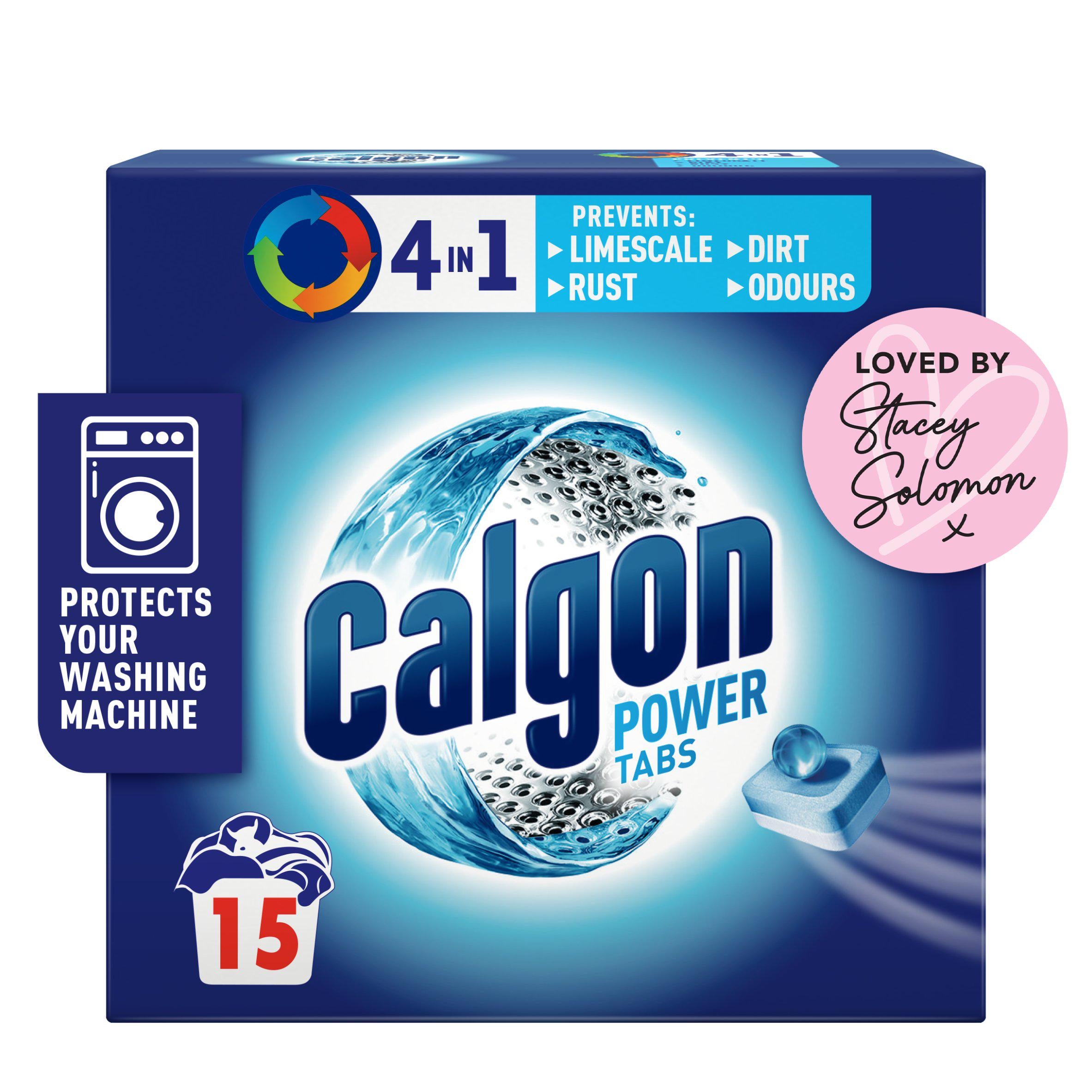 Calgon 4-in-1 Washing Machine Cleaner Water Softener Limescale Protection Tablets x15 GOODS Sainsburys   