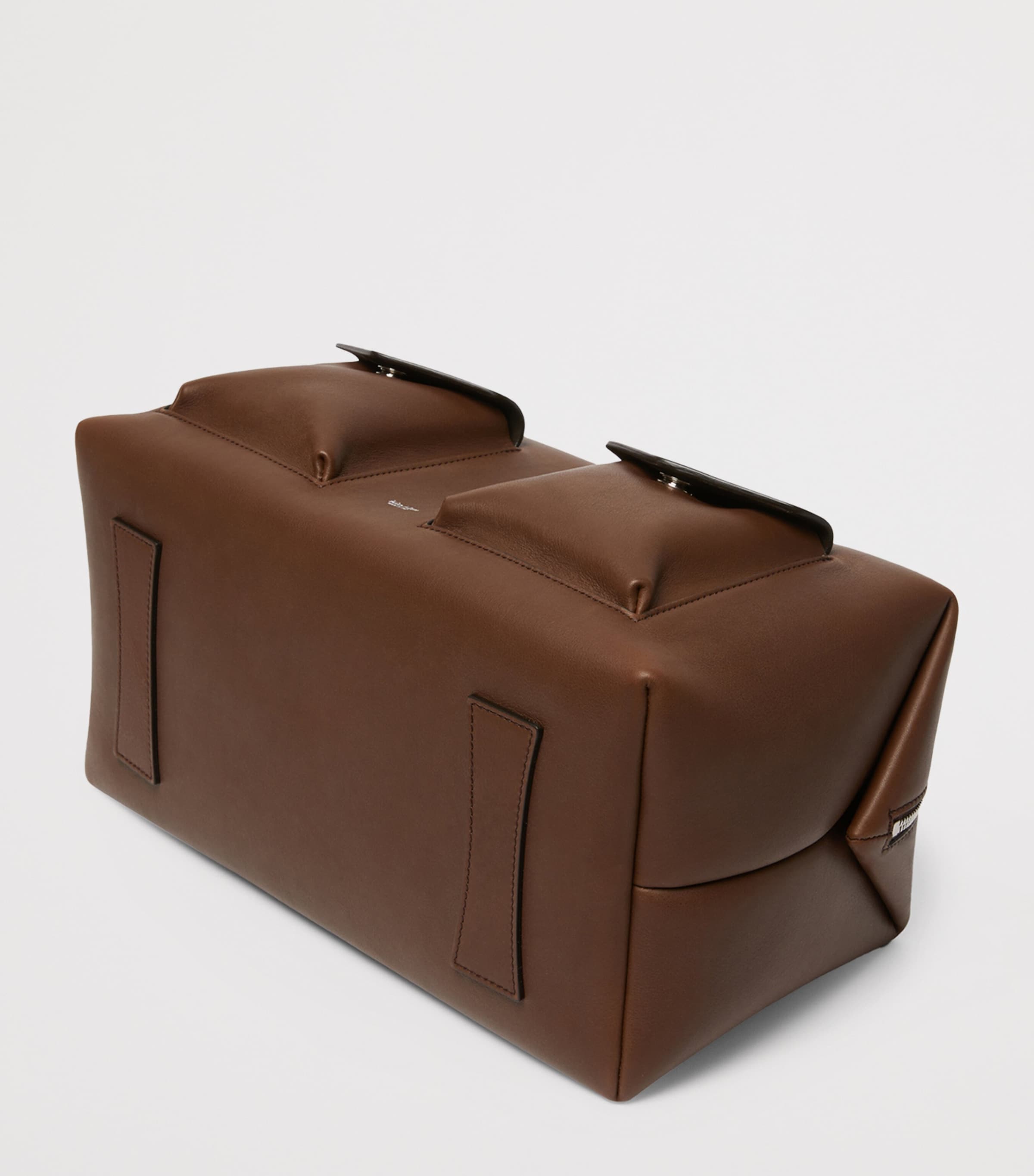 Max Mara large leather Boston bowler bag with M-shaped sides, UK version