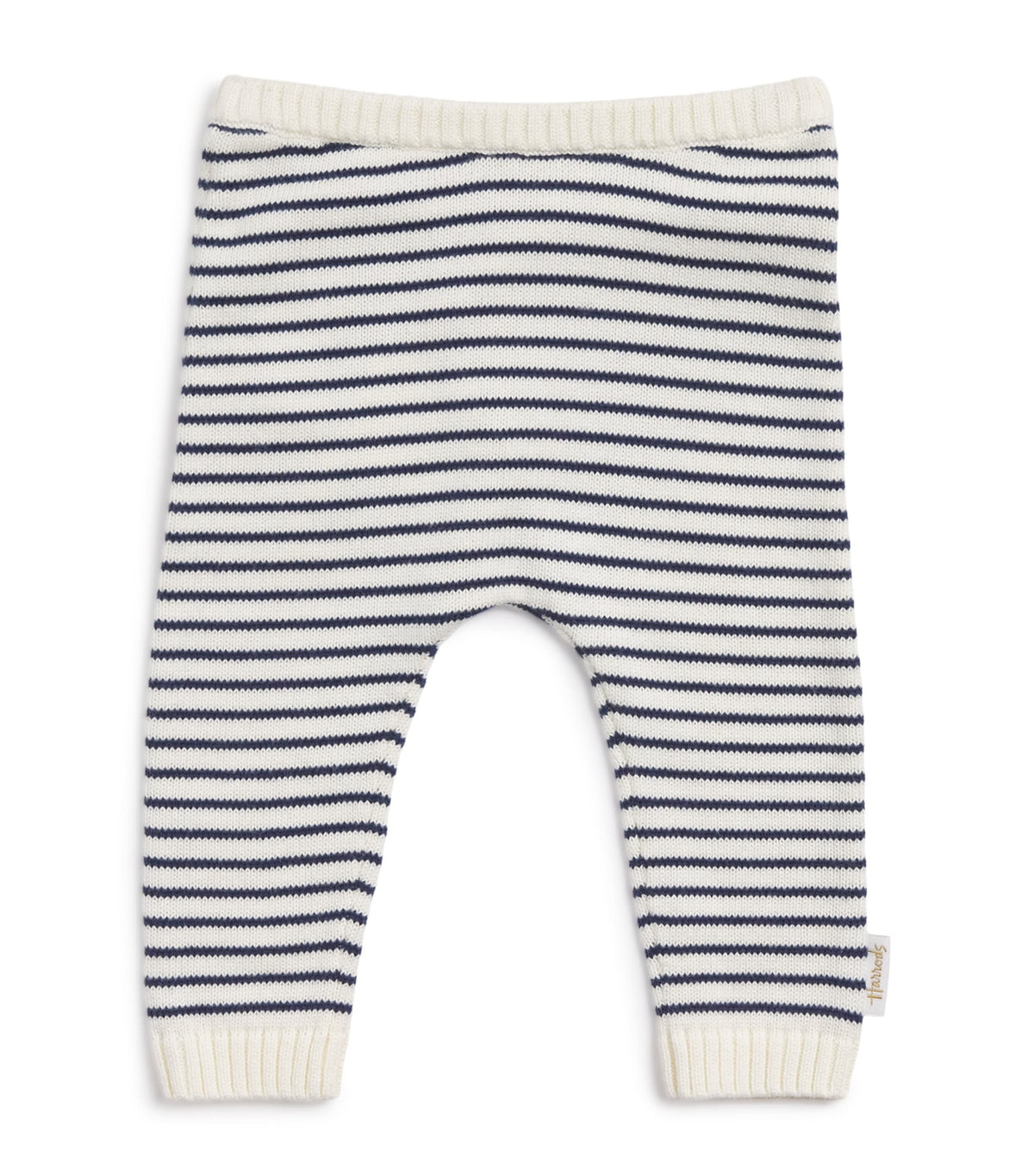 Harrods Cotton Knitted Stripe Bear Trousers (0-18 Months)