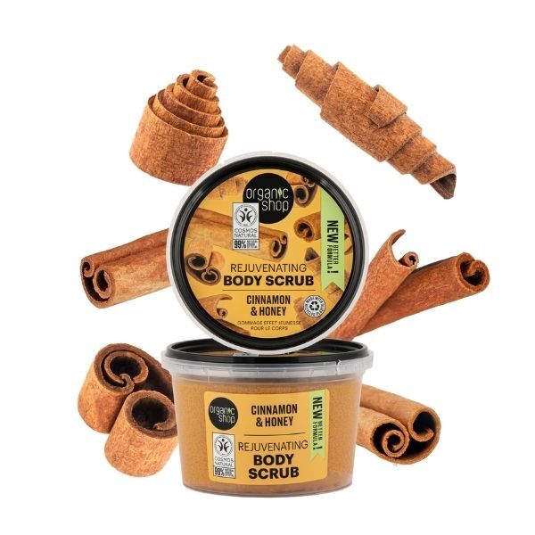 Organic Shop body scrub Cinnamon & Honey 250ml (British brand)