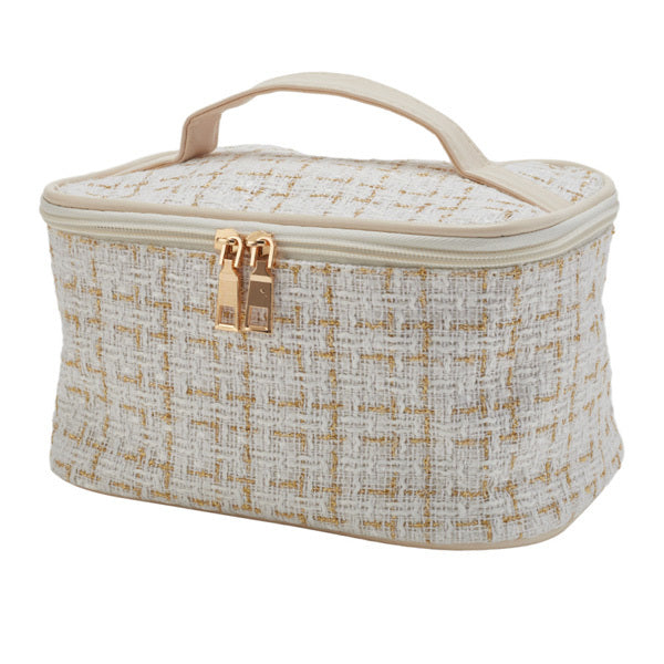 Livingandhome off-white makeup bag 22x14x13cm, UK version