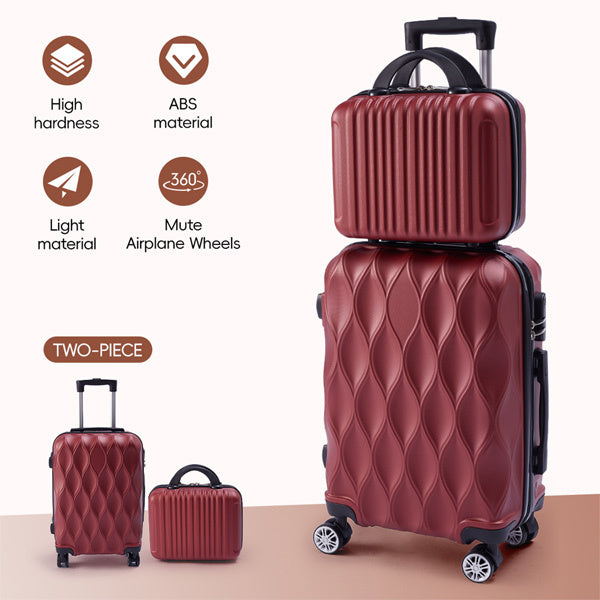 Livingandhome 2-piece hard shell suitcase set (British brand)