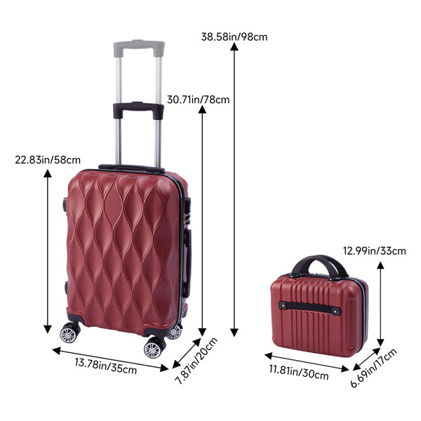 Livingandhome 2-piece hard shell suitcase set (British brand)