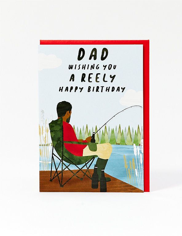 Dad Reely Fishing Birthday Card