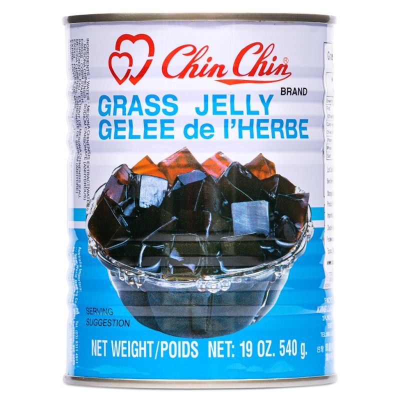 Chin Chin grass jelly dessert, traditional Asian jelly - British product