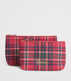 Harrods medium tartan logo pouch (British brand)