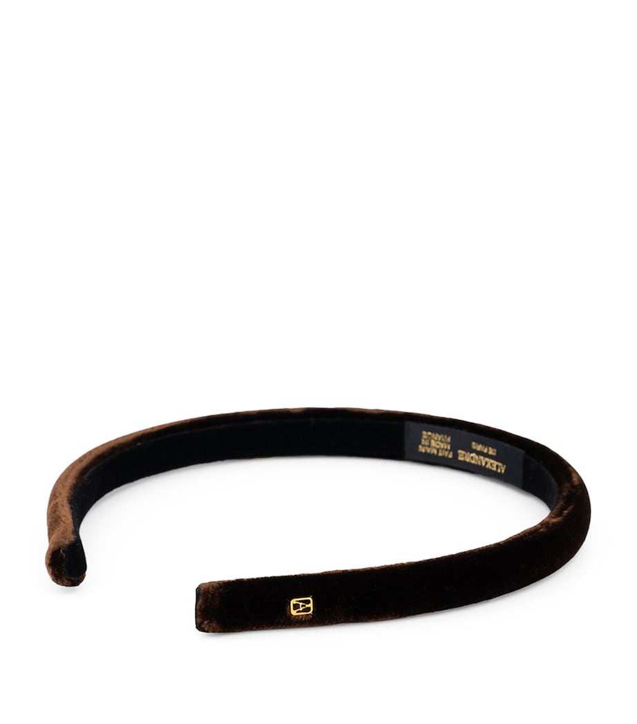 Alexandre de Paris velvet headband 10mm, imported from the UK