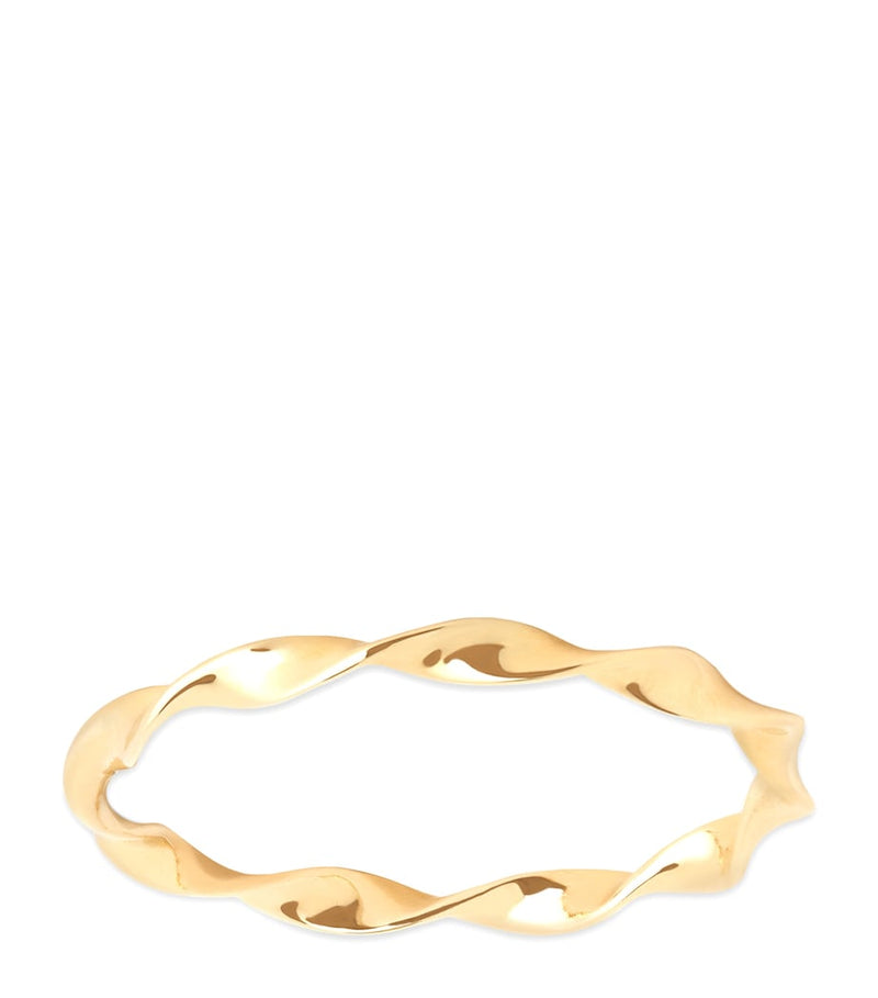 Astrid & Miyu yellow gold twist ring, UK version