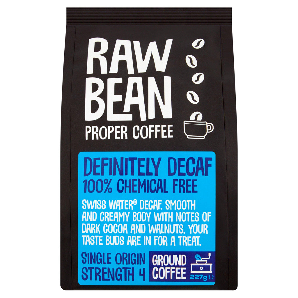 Raw Bean Definitely Decaffeinated Ground Coffee 227g