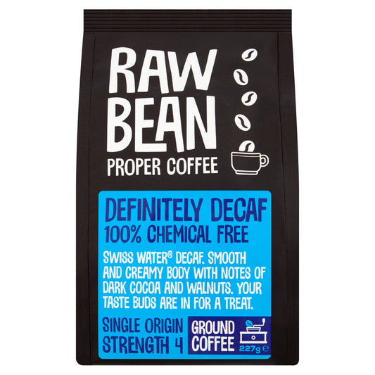 Raw Bean Definitely Decaffeinated Ground Coffee 227g All coffee Sainsburys   