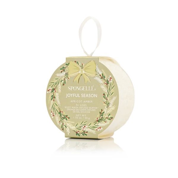 Spongellé Holiday Wreath body buffer apricot amber, imported from the UK