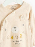 Daddy Makes Me Smile Bear Print Sleepsuit 3-6 months