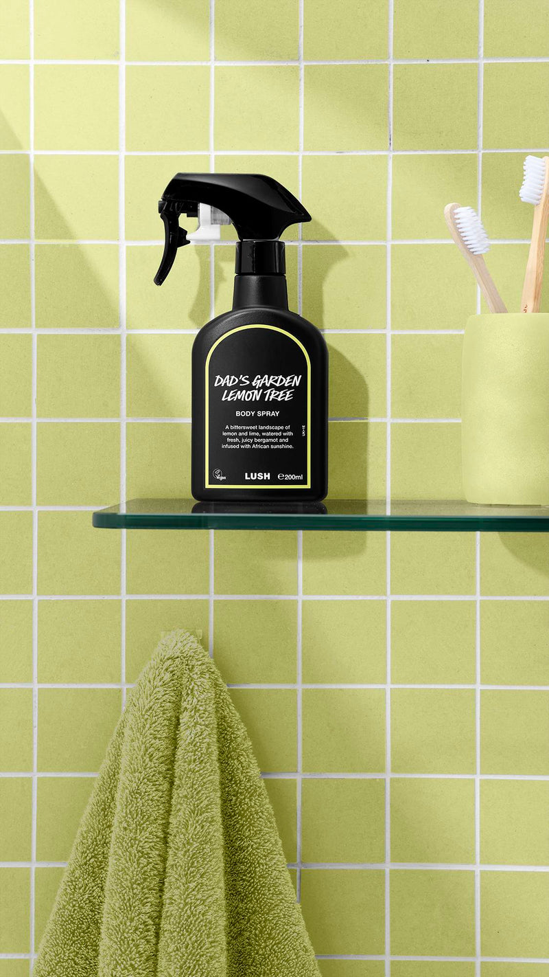 Lush Dad's Garden Lemon Tree body spray, UK version