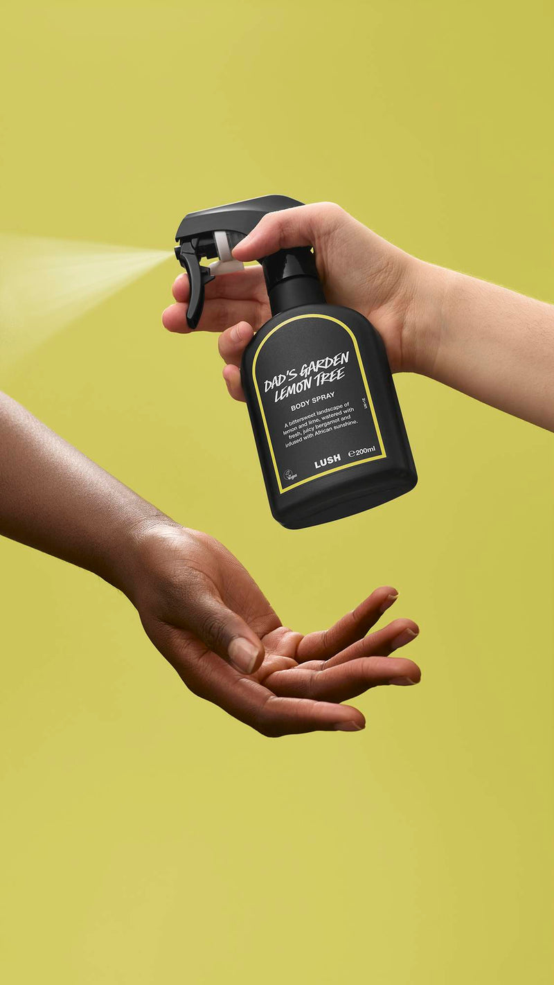 Lush Dad's Garden Lemon Tree body spray, UK version