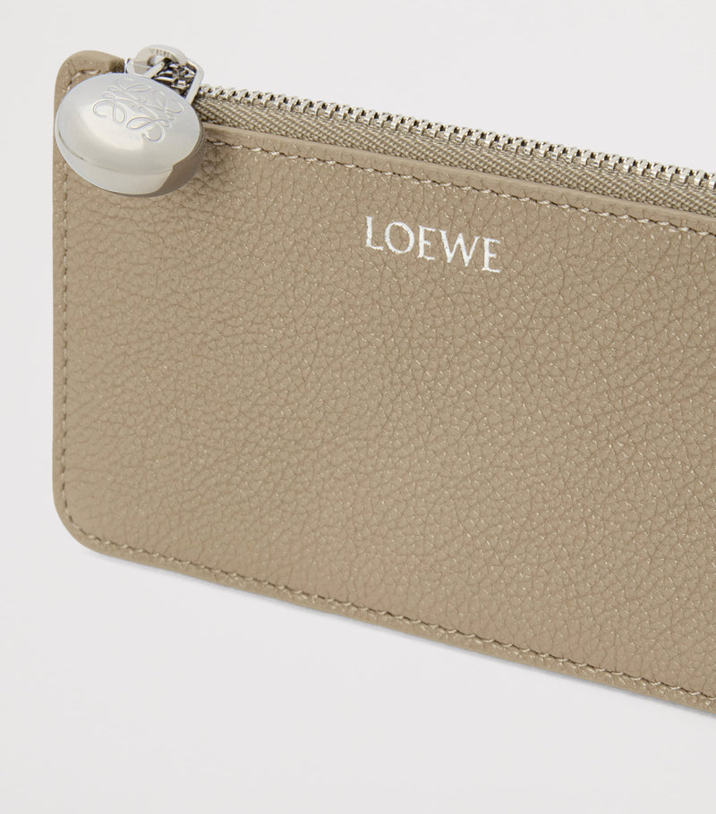 LOEWE Pebble card holder with silver-tone coin fastening, UK version
