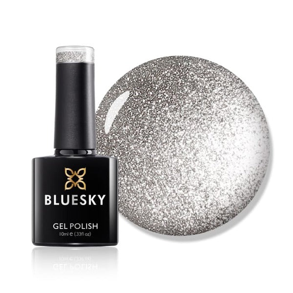 Bluesky Silver Glitter Gel Polish - British product