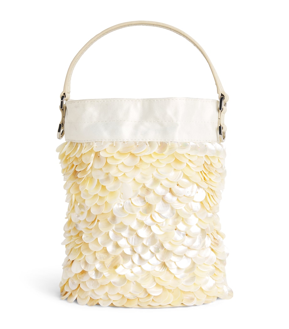 STAUD mini embellished Lila bucket bag 20cm - British product