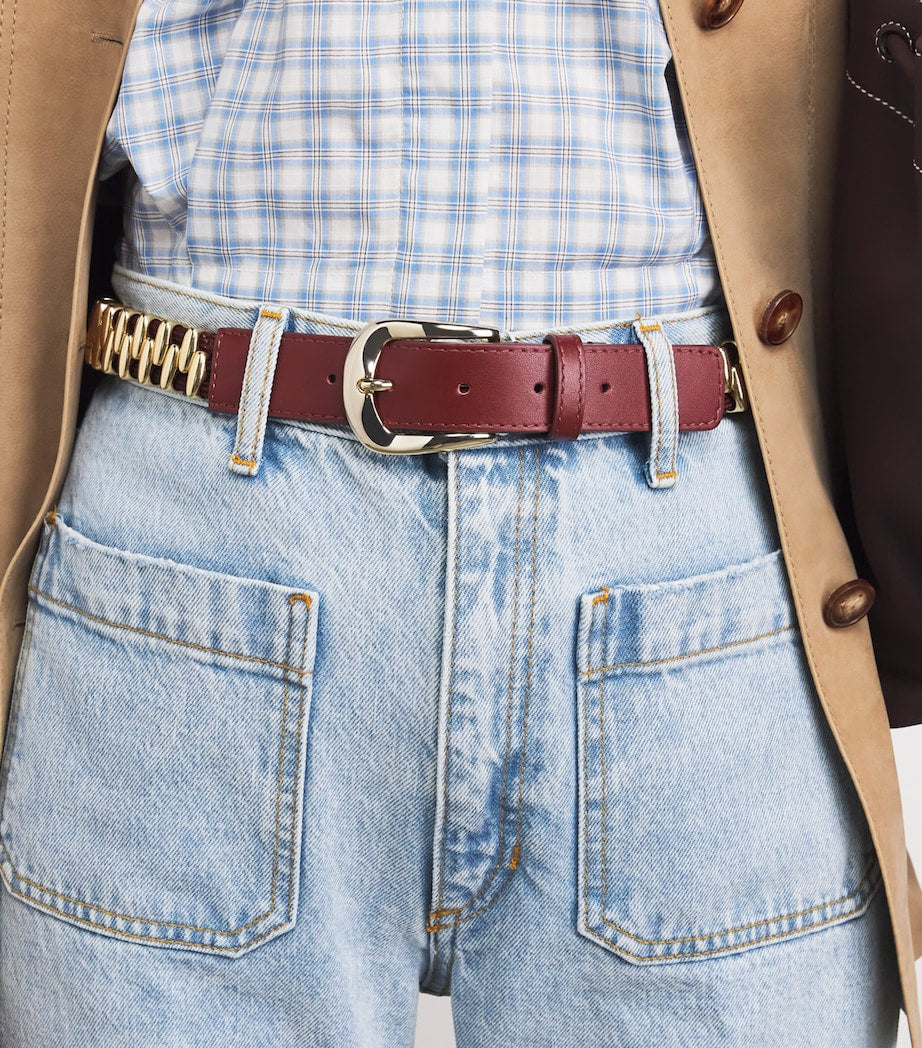 Sandro Paris leather studded belt, imported from the UK