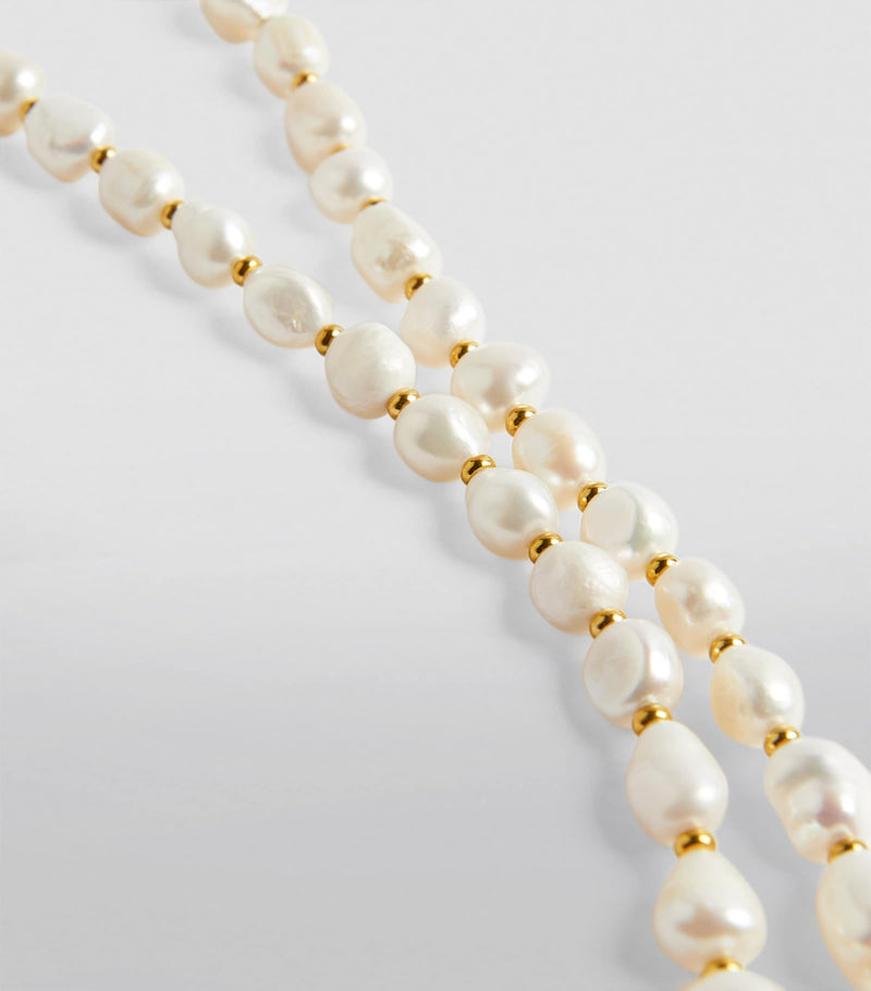 Nialaya Jewelry baroque pearl necklace, imported from the UK