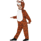 Smiffys tiger costume orange black hooded jumpsuit tail (British brand)