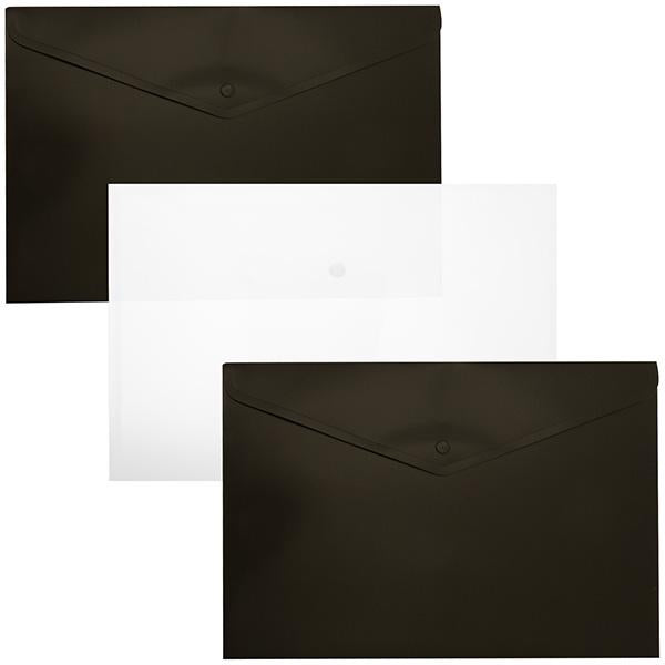 Sainsbury's Home Popper Wallets Black 3pk