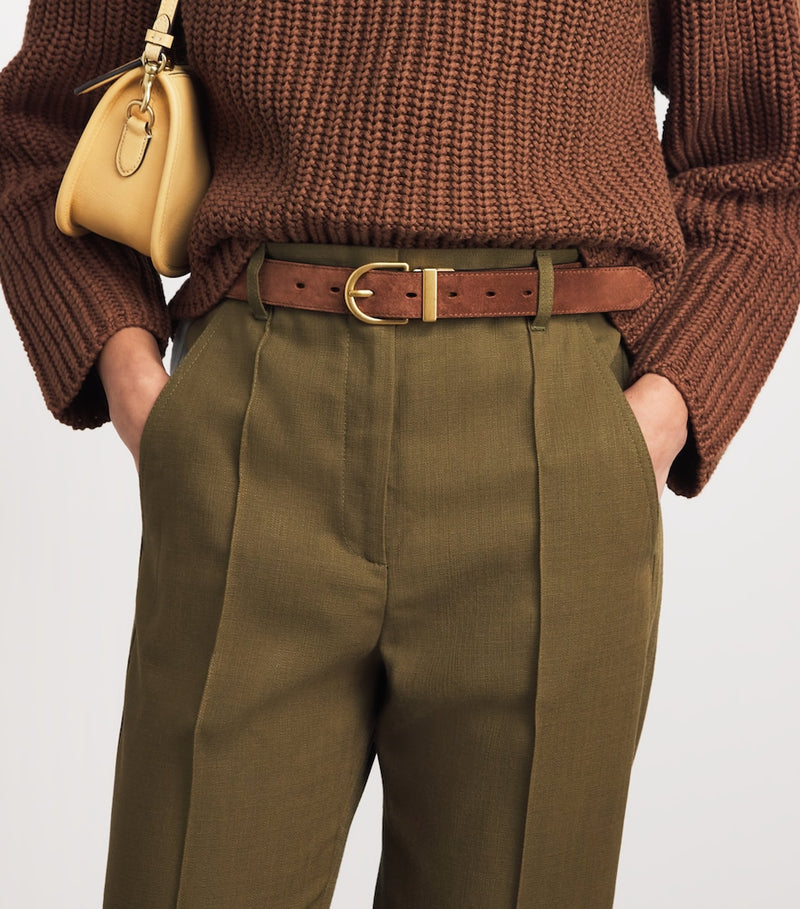 ME+EM reversible belt Italian suede and grained leather, imported from the UK