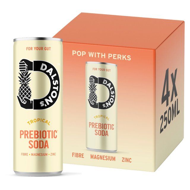 Dalston's Tropical Prebiotic Soda For Your Gut  Multipack   4 x 250ml